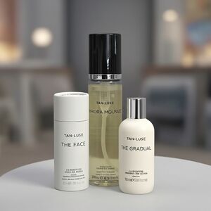 Tan-Luxe Suncare Trio - Black, White, Cream